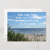 イザヤ6:3聖なる、聖なる、聖なる者は主である。 ポストカード (正面/裏面)