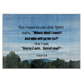 イザヤ6:8わたしは主の声を聞いた カッティングボード (正面)