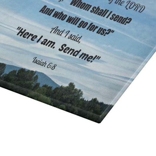 イザヤ6:8わたしは主の声を聞いた カッティングボード (角)