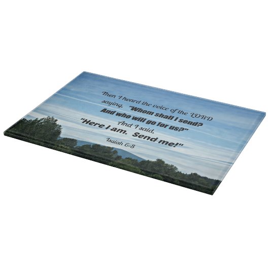 イザヤ6:8わたしは主の声を聞いた カッティングボード (角)