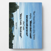 イザヤ6:8わたしは主の声を聞いた フォトプラーク (正面)