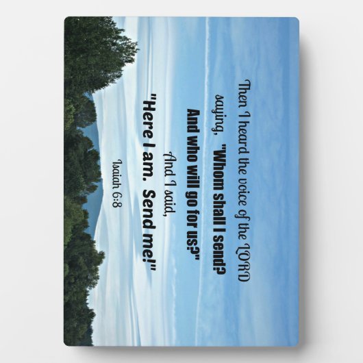 イザヤ6:8わたしは主の声を聞いた フォトプラーク (正面)