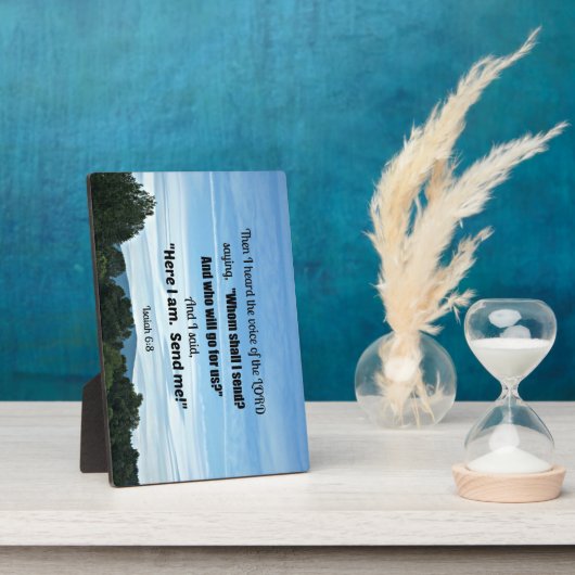 イザヤ6:8わたしは主の声を聞いた フォトプラーク (側面)