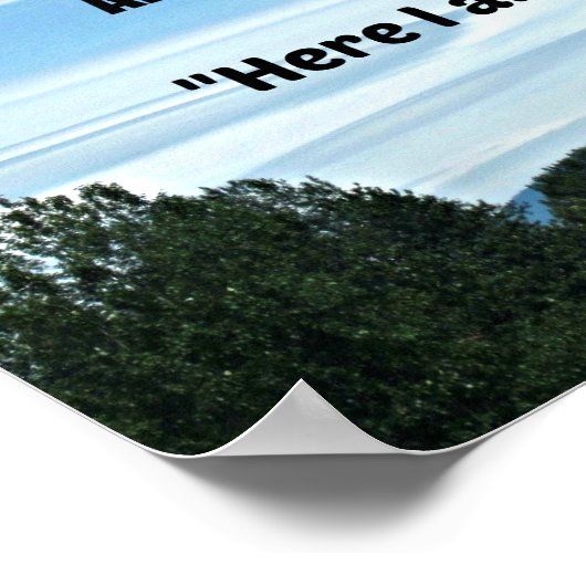 イザヤ6:8わたしは主の声を聞いた ポスター (角)