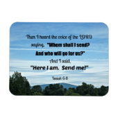 イザヤ6:8わたしは主の声を聞いた マグネット (横)