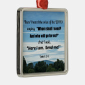 イザヤ6:8わたしは主の声を聞いた メタルオーナメント (右)