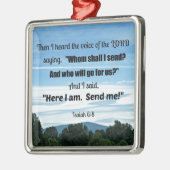 イザヤ6:8わたしは主の声を聞いた メタルオーナメント (左)