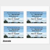 イザヤ6:8わたしは主の声を聞いた 長方形シール (シート)