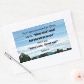 イザヤ6:8わたしは主の声を聞いた 長方形シール (封筒)