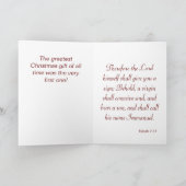 イザヤ7:14クリスマスカード シーズンカード (内部)