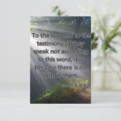 イザヤ8:20 KJVバイブル聖なる書物、 経典Pic Greeting カード (スタンド正面)