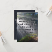 イザヤ8:20 KJVバイブル聖なる書物、 経典Pic Greeting カード (正面/裏面インサイチュ)