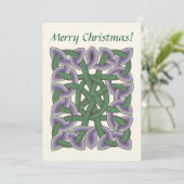 イザヤ9バイブル聖句の書道ケルト結び目模様 招待状 (スタンド正面)