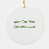 イザヤ9聖書の聖句の書道とケルト結び目模様 セラミックオーナメント (裏面)