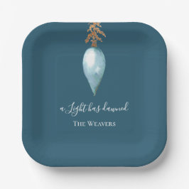 イザヤ9:2カスタム水の色クリスチャン・クリスマス ペーパープレート