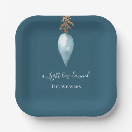 イザヤ9:2カスタム水の色クリスチャン・クリスマス ペーパープレート (正面)