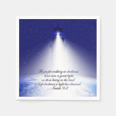 イザヤ9:2クリスマスフォト スタンダードカクテルナプキン (正面)