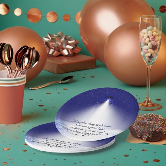 イザヤ9:2クリスマスフォト ペーパープレート (複数)