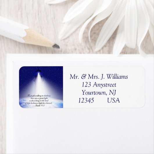 イザヤ9:2クリスマスフォト ラベル (インサイチュ)