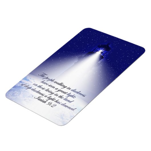 イザヤ9:2クリスマス写真 マグネット (左側)