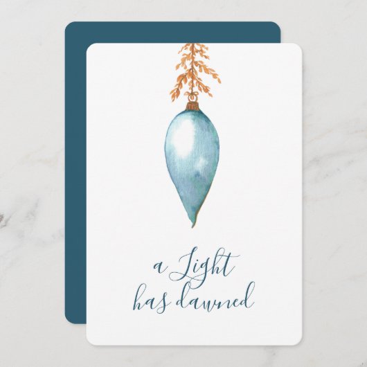 イザヤ9:2ミニマエレガントリスト水の色クリスマス シーズンカード (正面/裏面)