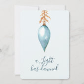 イザヤ9:2水エレガント色のモダンクリスマス シーズンカード (正面)