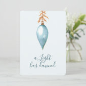 イザヤ9:2水エレガント色のモダンクリスマス シーズンカード (スタンド正面)