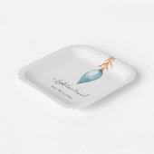 イザヤ9:2水エレガント色のモダンクリスマス ペーパープレート (傾斜あり)