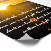 イザヤ9:2 – 聖書の聖句 ポスター (角)