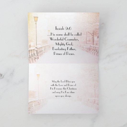 イザヤ9:6わたしたちにとって子はクリスマス生まれである シーズンカード (内部)