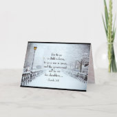 イザヤ9:6わたしたちにとって子はクリスマス生まれである シーズンカード (正面)