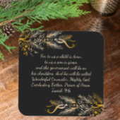 イザヤ9:6わたしたちにとって子供は聖書の生まれクリスマスである スクエアシール