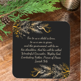 イザヤ9:6わたしたちにとって子供は聖書の生まれクリスマスである スクエアシール