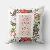 イザヤ9:6わたしたちにとって、子はクリスマス生まれである クッション (正面)