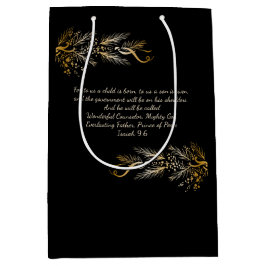 イザヤ9:6わたしたちにとって、子供はクリスマス生まれでユニークある ミディアムペーパーバッグ