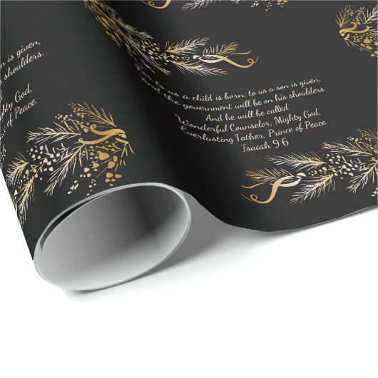イザヤ9:6わたしたちにとって、子供はクリスマス生まれでユニークある ラッピングペーパー (ロールコーナー)