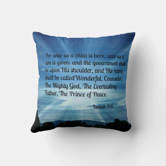 イザヤ9:6わたしたちにとって、子生まれは... クッション (裏面)
