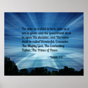 イザヤ9:6わたしたちにとって、子生まれは... ポスター