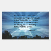 イザヤ9:6わたしたちにとって、子生まれは... 長方形シール (正面)