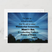 イザヤ9:6わたしたちのために子は生まれある。 ポストカード (正面/裏面)