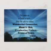 イザヤ9:6わたしたちのために子は生まれある。 ポストカード (正面)