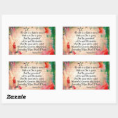 イザヤ9:6わたしたちのために子は生まれクリスマスである 長方形シール (シート)