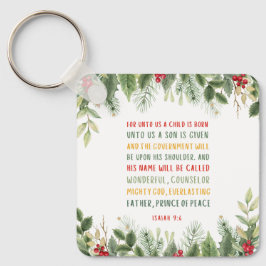 イザヤ9:6わたしたちのために子供はクリスマス生まれである キーホルダー