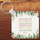 イザヤ9:6わたしたちのために子供はクリスマス生まれである キーホルダー (正面)