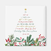 イザヤ9:6わたしたちのために子供はクリスマス生まれである マグネット (正面)