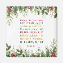 イザヤ9:6わたしたちのために子供はクリスマス生まれである マグネット