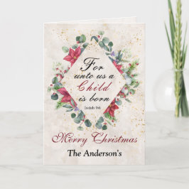 イザヤ9:6わたしたちのために子供は生まれクリスマスである カード