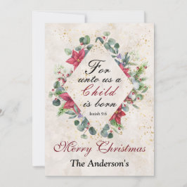 イザヤ9:6わたしたちのために子供は生まれクリスマスである シーズンカード