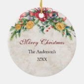 イザヤ9:6わたしたちのために子供は生まれクリスマスである セラミックオーナメント (裏面)