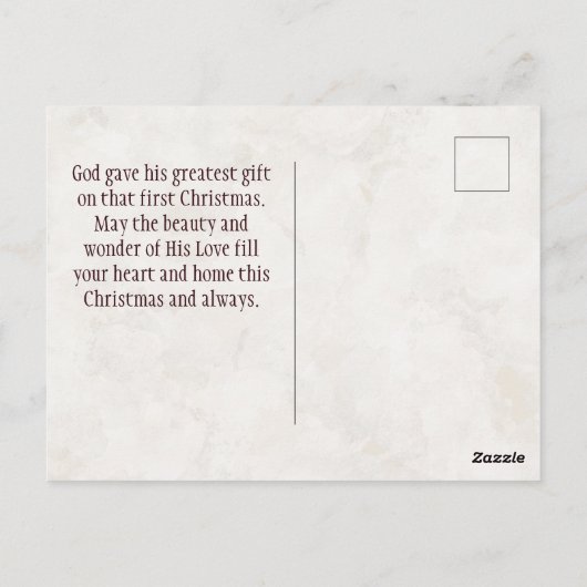 イザヤ9:6わたしたちのために子供は生まれクリスマスである ポストカード (裏面)